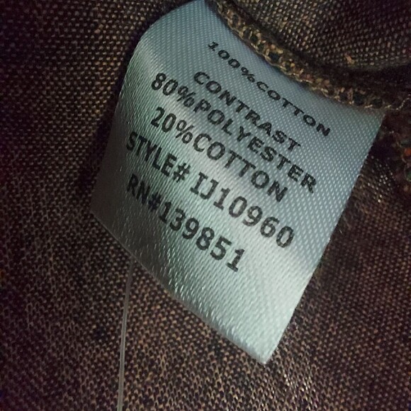 Oddi Shirt Small Western Boho Embroider Button Up Pockets Oversize Shacket Brown - Picture 9 of 9